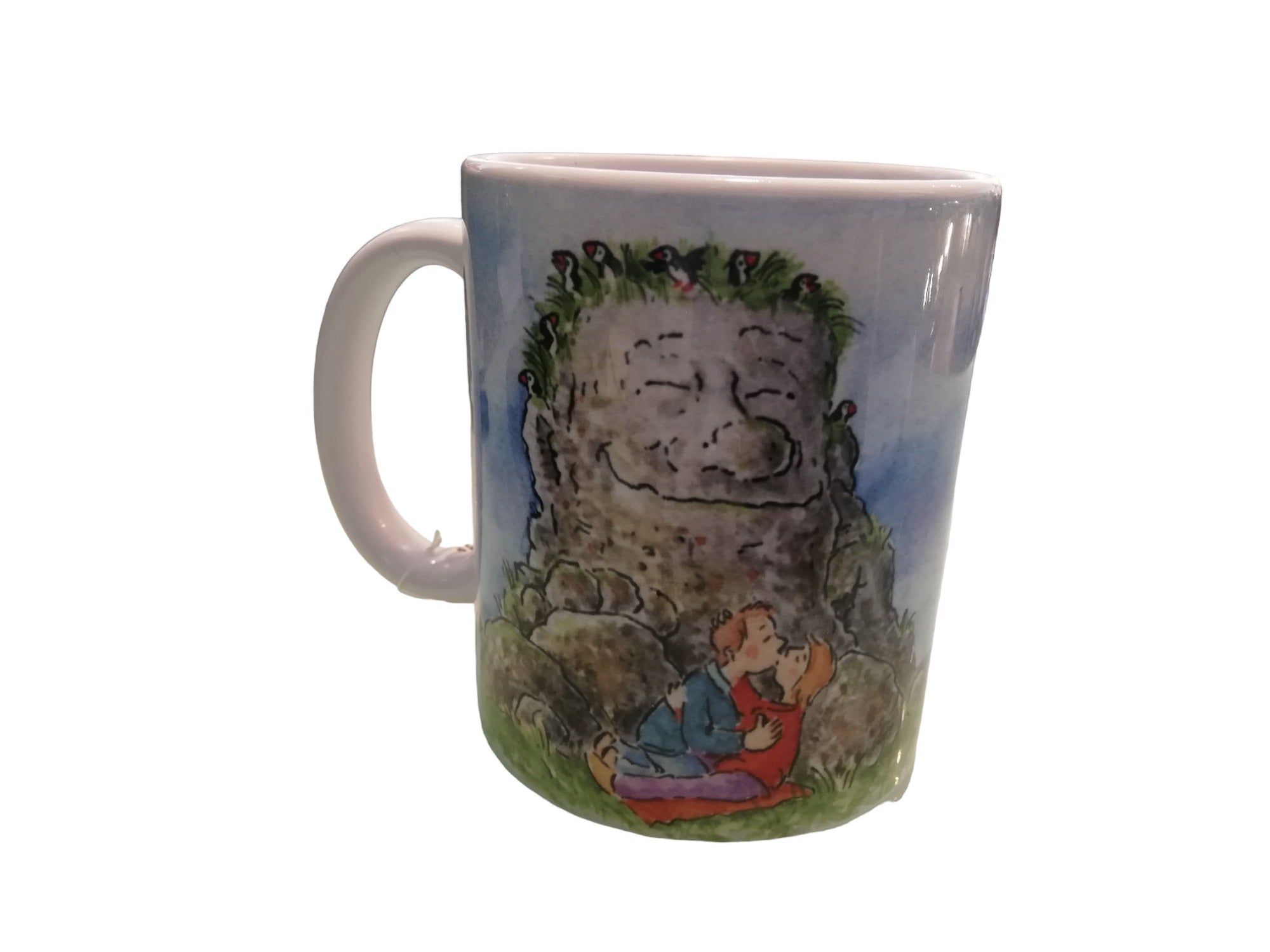 Mug by Maggi with puffin cliff Mug by Maggi with puffin cliff